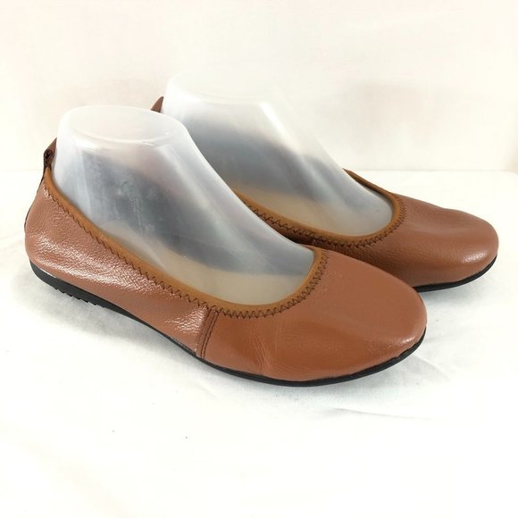 Kunsto Womens Ballet Flats Faux Leather Slip On - Picture 1 of 6
